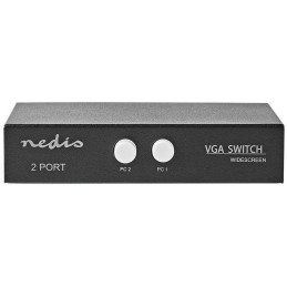 NEDIS VGA přepínač/ 2x VGA vstup/ 1x VGA výstup/ rozlišení 2560x1600/ černý/ BOX
