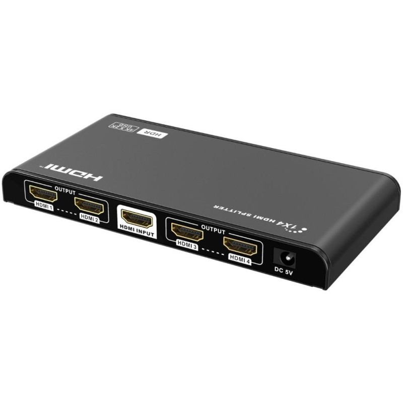 PremiumCord HDMI 2.0 splitter 1-4 porty, 4K x 2K/60Hz, FULL HD, 3D, černý
