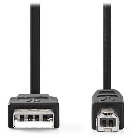 NEDIS kabel USB 2.0/ zástrčka USB-A - zástrčka USB-B/ k tiskárně apod./ černý/ bulk/ 3m