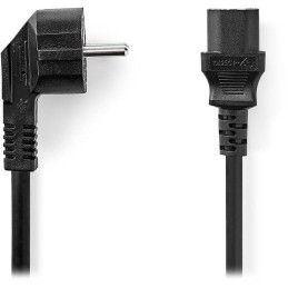 NEDIS napájecí kabel 230V/ přípojný 10A/ konektor IEC-320-C13/ úhlová zástrčka Schuko/ černý/ bulk/ 3m