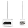 NEDIS kabel mini DisplayPort – HDMI/ mini DisplayPort zástrčka - HDMI zásuvka/ bílý/ blistr/ 20cm