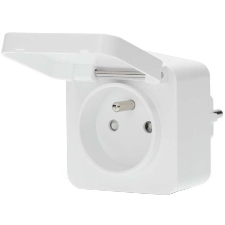 NEDIS chytrá zásuvka/ venkovní/ 16A/ Zigbee 3.0/ francouzský typ E/ IP44/ měřič výkonu/ Android/ iOS/ Nedis® SmartLife