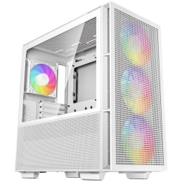DEEPCOOL skříň CH560 / MidT/ 3x140 a 120mm ARGB fan / USB 3.0 / tvrzené sklo / bílá