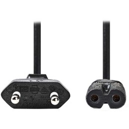NEDIS napájecí kabel 230V pro adaptéry/ přípojný/ Euro zástrčka/ konektor IEC-320-C7/ dvoulinka/ černý/ bulk/ 3m
