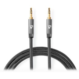 NEDIS PROFIGOLD stereo audio kabel/ 3,5 mm jack zástrčka - 3,5 mm jack zástrčka/ bavlna/ šedý/ BOX/ 2m
