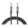 NEDIS PROFIGOLD stereo audio cable/ 3.5 mm jack plug - 3.5 mm jack plug/ cotton/ gray/ BOX/ 2m