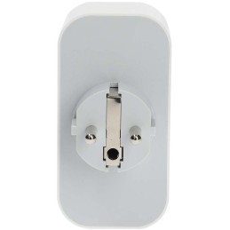 NEDIS Wi-Fi chytrá duo zásuvka/ 16A/ francouzský typ E/ IP21/ měřič výkonu/ Android/ iOS/ Nedis® SmartLife/ bílá