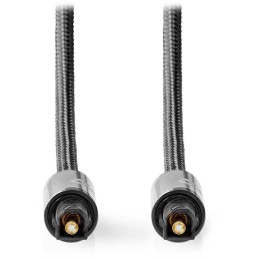 NEDIS PROFIGOLD optický audio kabel/ TosLink zástrčka - TosLink zástrčka/ bavlna/ šedý/ BOX/ 3m
