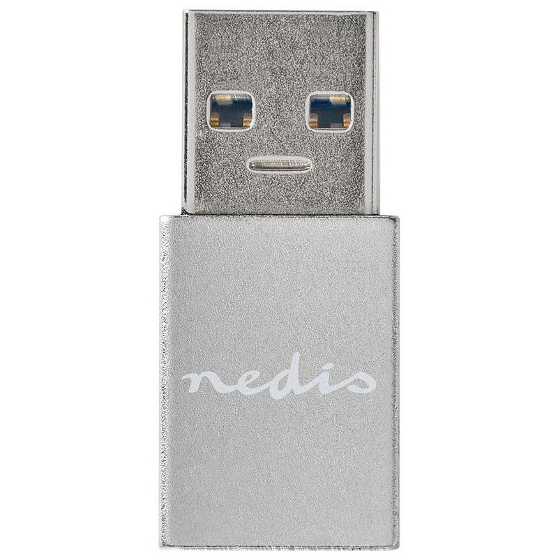 NEDIS PROFIGOLD USB-A/USB 3.2 Gen 1 adaptér/ USB-A zástrčka - USB-C zásuvka/ hliník/ stříbrný/ BOX