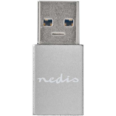 NEDIS PROFIGOLD USB-A/USB 3.2 Gen 1 adaptér/ USB-A zástrčka - USB-C zásuvka/ hliník/ stříbrný/ BOX