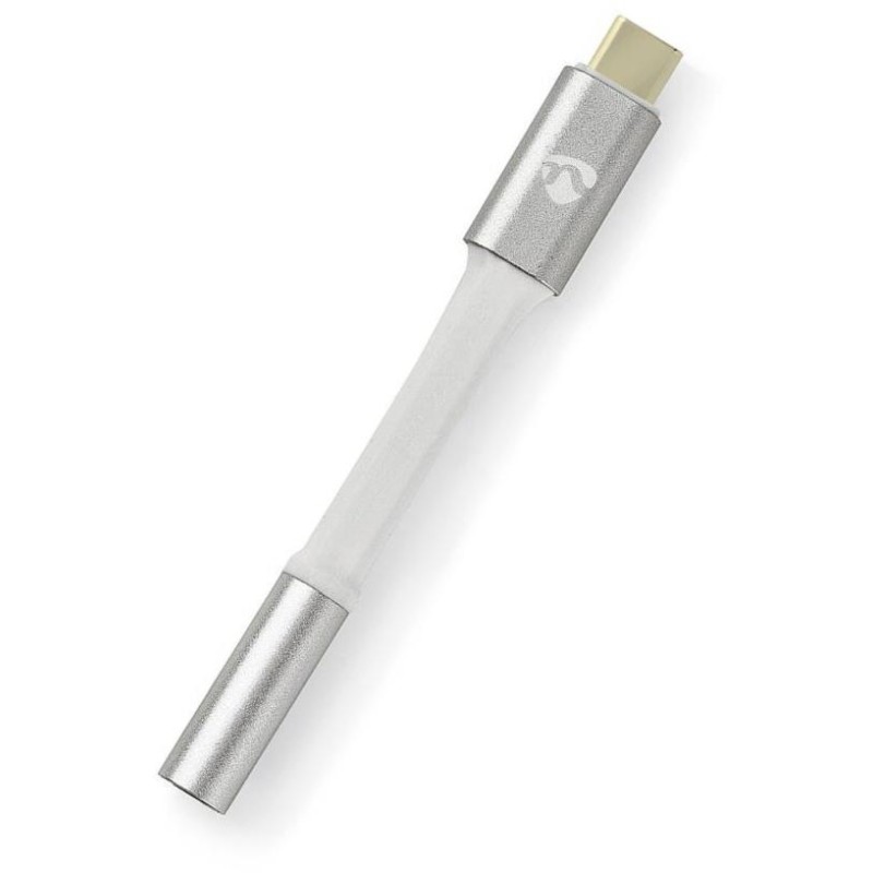 NEDIS PROFIGOLD USB-C/USB 2.0 adaptér/ USB-C zástrčka - 3,5 jack mm zásuvka/ nylon/ stříbrný/ BOX/ 8cm