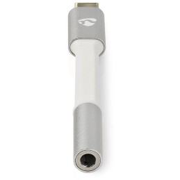 NEDIS PROFIGOLD USB-C/USB 2.0 adaptér/ USB-C zástrčka - 3,5 jack mm zásuvka/ nylon/ stříbrný/ BOX/ 8cm