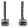 NEDIS PROFIGOLD High Speed HDMI 2.0 Kabel mit Ethernet/ 4K@60Hz/ vergoldete HDMI-HDMI-Anschlüsse/ Baumwolle/ grau/ BOX/ 5m