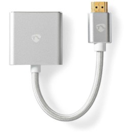 NEDIS PROFIGOLD adaptér HDMI/VGA/ konektor HDMI - VGA zásuvka/ hliník/ stříbrný/ BOX/ 20cm