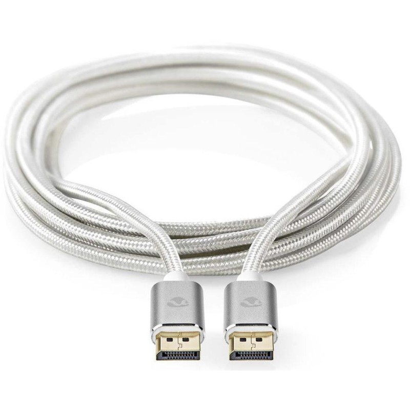 NEDIS PROFIGOLD Displayport kabel/ DisplayPort zástrčka - DisplayPort zástrčka/ bavlna/ stříbrný/ BOX/ 2m
