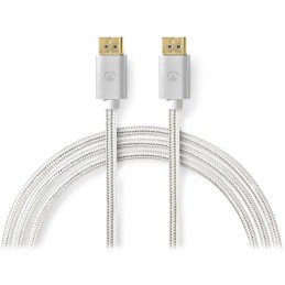 NEDIS PROFIGOLD Displayport kabel/ DisplayPort zástrčka - DisplayPort zástrčka/ bavlna/ stříbrný/ BOX/ 2m