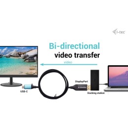 I-tec USB-C DisplayPort Bi-Directional kabelový adaptér 8K/30Hz 150cm