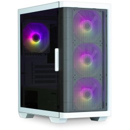 Zalman skříň M4 White / miniT / 4x 120mm ARBG fan / 2xUSB 3.0 / 1xUSB 2.0 / tvrzené sklo / bílá