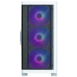 Zalman skříň M4 White / miniT / 4x 120mm ARBG fan / 2xUSB 3.0 / 1xUSB 2.0 / tvrzené sklo / bílá