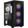 BitFenix-Gehäuse Flow FRGB/ ATX / 4x120mm FRGB-Lüfter / 2xUSB 3.0 / gehärtetes Glas / schwarz
