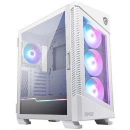 MSI skříň MPG VELOX 100R WHITE/ bez zdroje/ levé temperované sklo/ 4x ARGB 120 mm fan/ 1x USB3.1 Type-C/ 2x USB3.0/ bílá