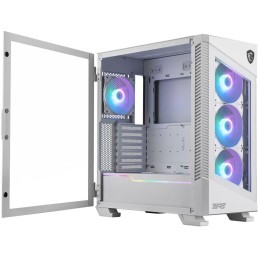 MSI skříň MPG VELOX 100R WHITE/ bez zdroje/ levé temperované sklo/ 4x ARGB 120 mm fan/ 1x USB3.1 Type-C/ 2x USB3.0/ bílá