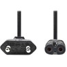 NEDIS Netzkabel für Adapter / Eurostecker - IEC-320-C7-Stecker / gerade-gerade / zweiadrig / schwarz / lose / 1 m
