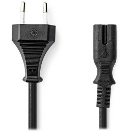 NEDIS napájecí kabel pro adaptéry/ Euro zástrčka - konektor IEC-320-C7/ přímý-přímý/ dvoulinka/ černý/ bulk/ 2m