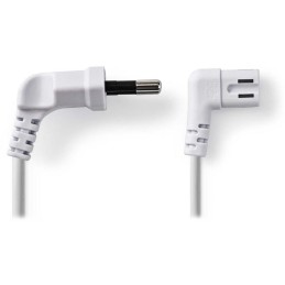NEDIS napájecí kabel pro adaptéry/ Euro zástrčka - konektor IEC-320-C7/ úhlový-úhlový/ dvoulinka/ bílý/ bulk/ 3m