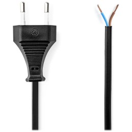 NEDIS napájecí kabel/ Euro zástrčka - otevřený/ přímý/ černý/ bulk/ 3m