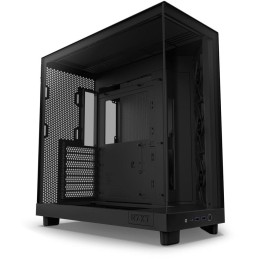 NZXT skříň H6 Flow dvoukomorová / MidT / 3x120mm fan / 2xUSB 3.2 / USB-C / prosklená bočnice i čelo / černá