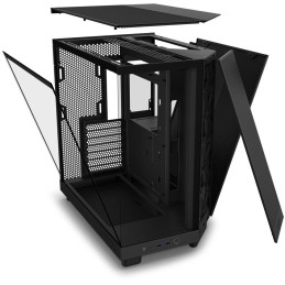 NZXT skříň H6 Flow dvoukomorová / MidT / 3x120mm fan / 2xUSB 3.2 / USB-C / prosklená bočnice i čelo / černá