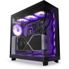Obudowa dwukomorowa NZXT H6 Flow RGB / MidT / wentylator 3x120mm RGB / 2xUSB 3.2 / USB-C / szkło / czarny