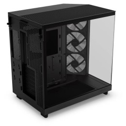 NZXT skříň H6 Flow RGB dvoukomorová / MidT / 3x120mm RGB fan / 2xUSB 3.2 / USB-C / prosklená / černá