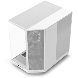 NZXT skříň H6 Flow RGB dvoukomorová / MidT / 3x120mm RGB fan / 2xUSB 3.2 / USB-C / prosklená / bílá