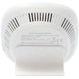 NEDIS Wi-Fi chytrý monitor kvality ovzduší/ včetně displeje/ Oxid uhličitý (CO2)/ teplota / vlhkost/ černo-bílý
