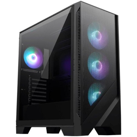 MSI skříň MAG FORGE 320R AIRFLOW/ bez zdroje/ levé temperované sklo/ 4x 120 mm A-RGB fan/ 2x USB3.2/ černá