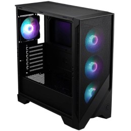 MSI skříň MAG FORGE 320R AIRFLOW/ bez zdroje/ levé temperované sklo/ 4x 120 mm A-RGB fan/ 2x USB3.2/ černá