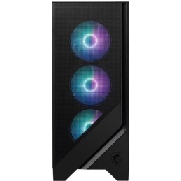 MSI skříň MAG FORGE 320R AIRFLOW/ bez zdroje/ levé temperované sklo/ 4x 120 mm A-RGB fan/ 2x USB3.2/ černá