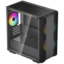 DEEPCOOL skříň CC360 ARGB / MicroATX / 3x120 ARGB fan / USB 2.0 / USB 3.0 / tvrzené sklo / černá