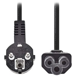 NEDIS napájecí kabel/ Typ F Zástrčka - IEC-320-C5/ přímý/ úhlový/ trojlístek/ černý/ bulk/ 2m