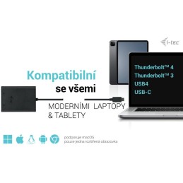 I-tec USB-C Dual 4K/60Hz (single 8K/30Hz) Display Port video adaptér