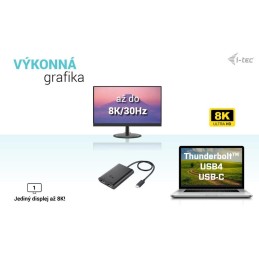 I-tec USB-C Dual 4K/60Hz (single 8K/30Hz) Display Port video adaptér