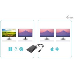 I-tec USB-C Dual 4K/60Hz (single 8K/30Hz) Display Port video adaptér