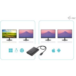 I-tec USB-C Dual 4K/60Hz (single 8K/30Hz) HDMI video adaptér
