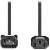 NEDIS power extension cable/ IEC-320-C14 connector/ IEC-320-C13 connector/ black/ bulk/ 5m