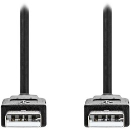 NEDIS kabel USB 2.0/ zástrčka USB-A - zástrčka USB-A/ černý/ bulk/ 1m