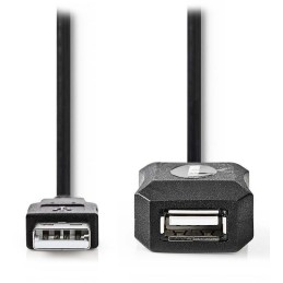 NEDIS prodlužovací aktivní kabel USB 2.0/ zástrčka USB-A - zásuvka USB-A/ černý/ bulk/ 10m