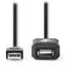 NEDIS predlžovací aktívny kábel USB 2.0/ zástrčka USB-A - zásuvka USB-A/ čierny/ bulk/ 10m