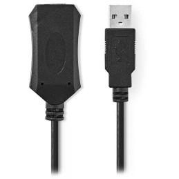 NEDIS prodlužovací aktivní kabel USB 2.0/ zástrčka USB-A - zásuvka USB-A/ černý/ bulk/ 10m